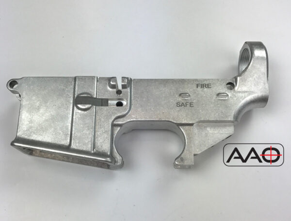 AAO - 80% - .223/5.56 Standard Magazine Mil-Spec AR15 Lower Receiver Flat Front - Raw (A15-80)