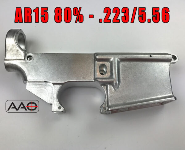 AAO - 80% - .223/5.56 Standard Magazine Mil-Spec AR15 Lower Receiver Flat Front - Raw (A15-80)