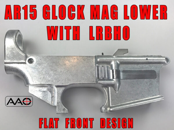 AAO - 80% - Glock 9mm Magazine with Last Round Bolt Hold Open LRBHO - AR15 Lower Receiver Flat Front - Raw (A15-GL-80)