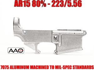 AAO - 80% - .223/5.56  Mil-Spec AR15 Lower Receiver - Raw (A15-80)
7075 Forged Aluminum