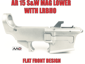AAO - 80% - S&W 9mm/40 Magazine with Last Round Bolt Hold Open LRBHO - AR15 Lower Receiver Flat Front - Raw (A15-SL-80)- Works with Smith & Wesson 9mm Magazines.